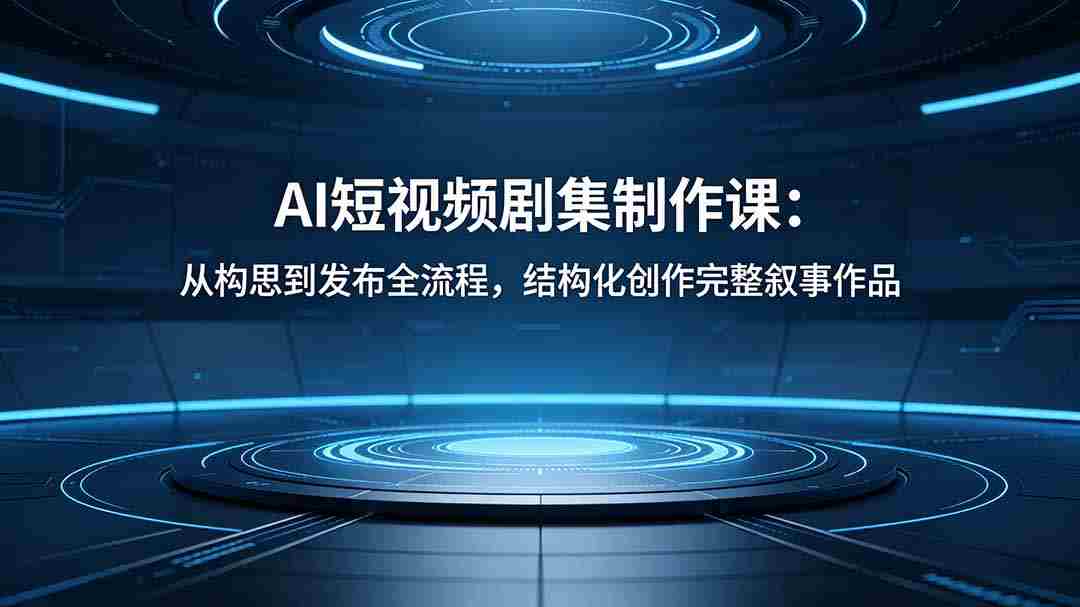（18414期）AI短视频剧集制作课：从构思到发布全流程，结构化创作完整叙事作品-创业云网赚项目