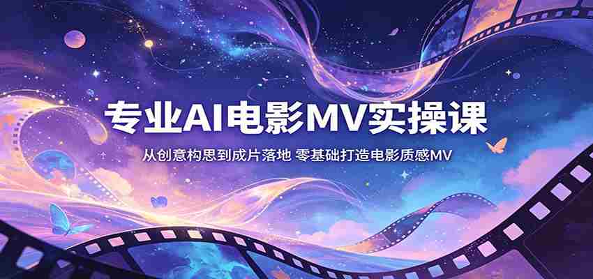 专业AI电影MV实操课：从创意构思到成片落地，零基础打造电影质感MV-创业云网赚项目