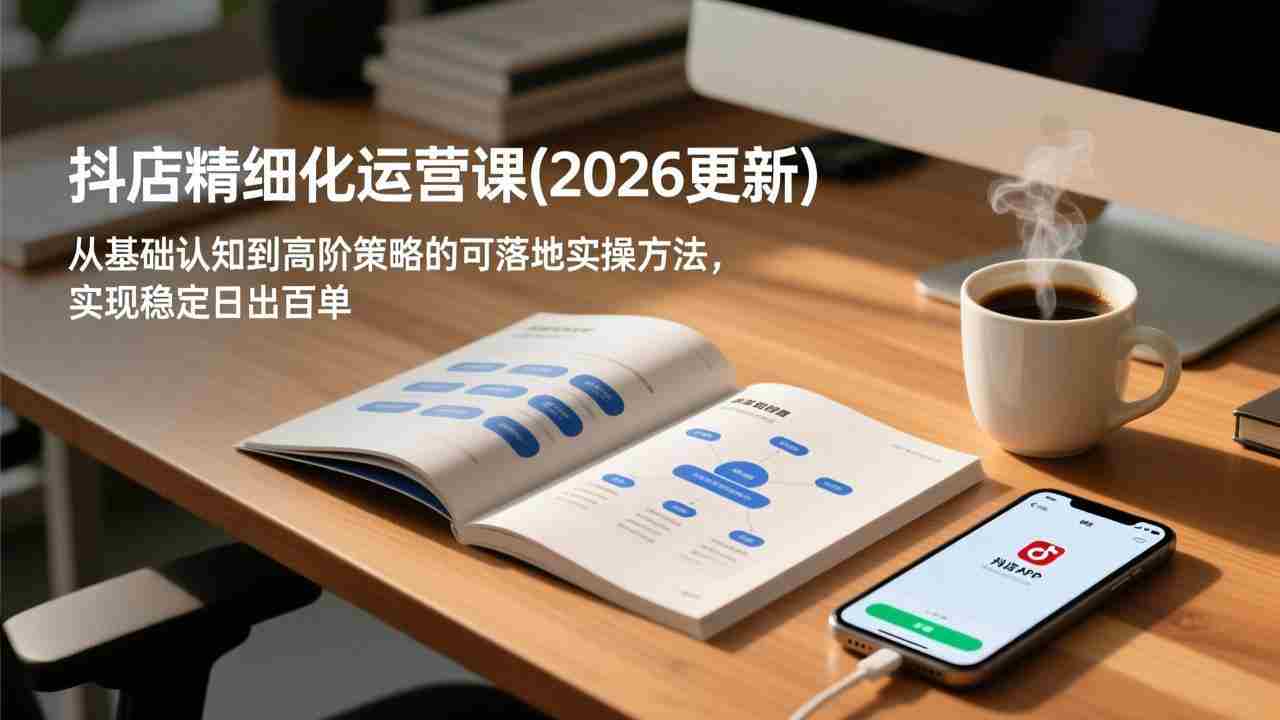 （18421期）抖店精细化运营课(更新5月)，从基础认知到高阶策略的可落地实操方法，实现稳定日出百单-创业云网赚项目