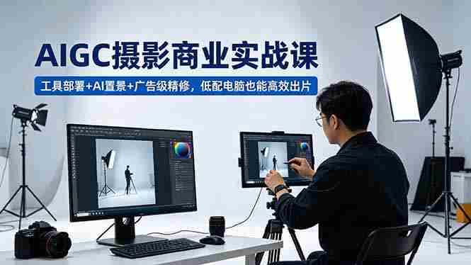 （18436期）AIGC 摄影商业实战课，工具部署+AI置景+广告级精修，低配电脑也能高效出片-创业云网赚项目