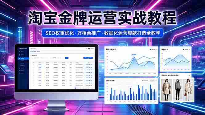 （18507期）2026 淘宝金牌运营实战教程，SEO权重优化万相台推广，数据化运营爆款打造全教学-创业云网赚项目