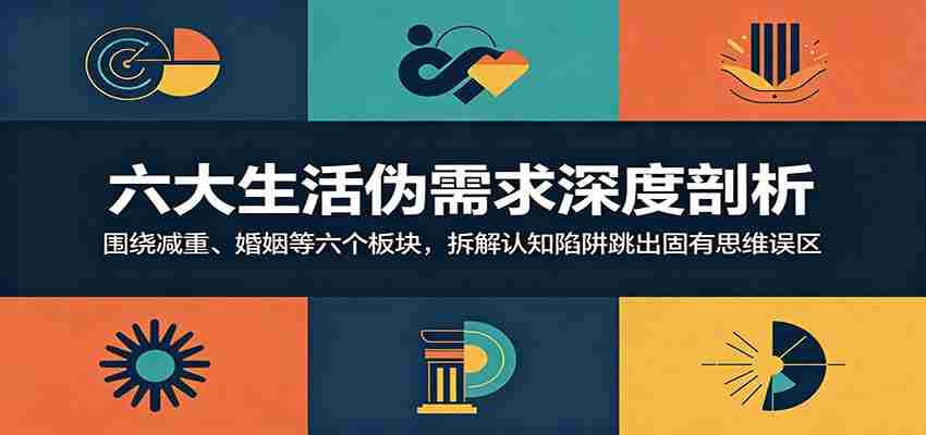 六大生活伪需求深度剖析：围绕减重、婚姻等六个板块，拆解认知陷阱跳出固有思维误区-创业云网赚项目