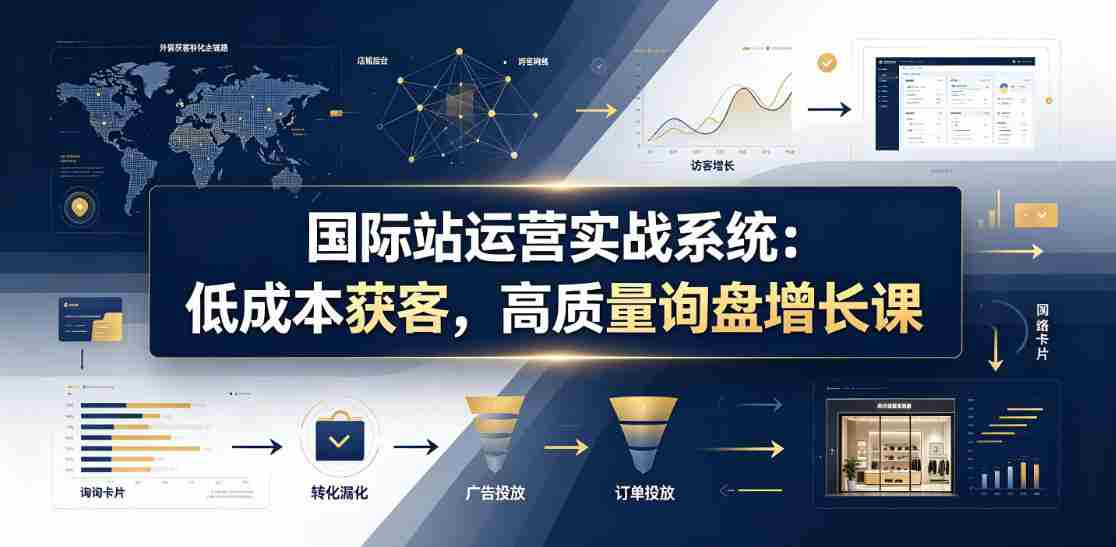 国际站运营实战系统：低成本获客，高质量询盘增长课（更新26年）-创业云网赚项目