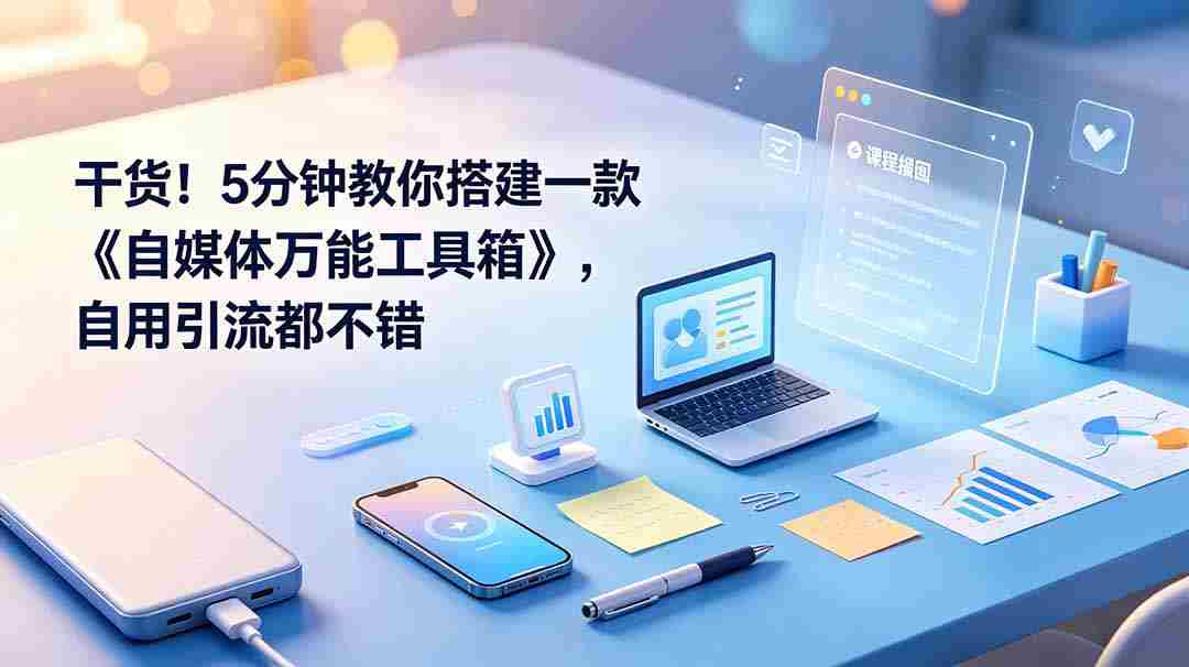 （19064期）干货！5分钟教你搭建一款《自媒体万能工具箱》，自用引流都不错-创业云网赚项目